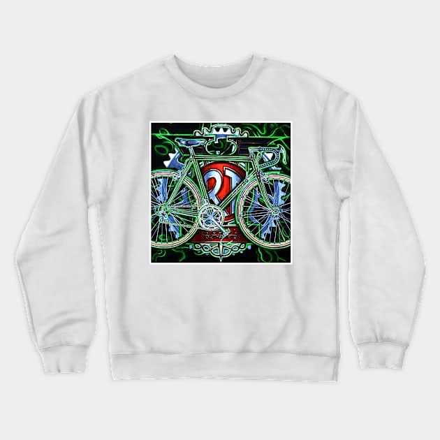 Rotrax touring bicycle Crewneck Sweatshirt by markhowardjones